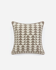 Triangle Grid Cotton Throw Pillow, 22 x 22 in