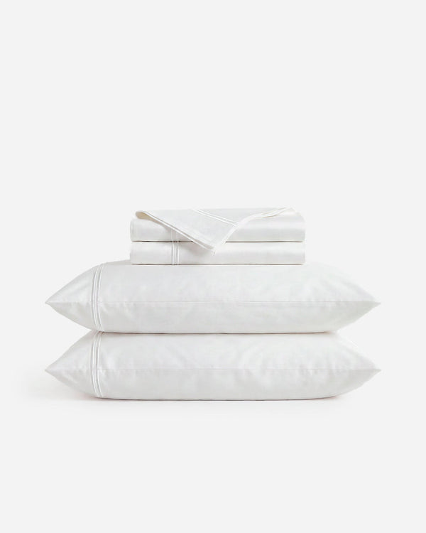 Cotton Sateen Embroidered Sheet Set