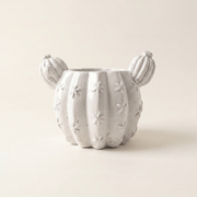 Sculptural Gypsum Barrel Cactus Planter
