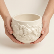 Bas-Relief Horse Gypsum Planter