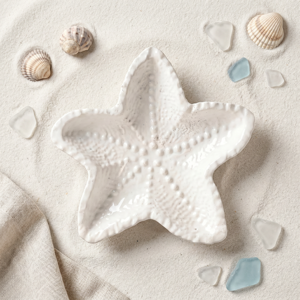 Cast Gypsum Starfish Catchall Tray