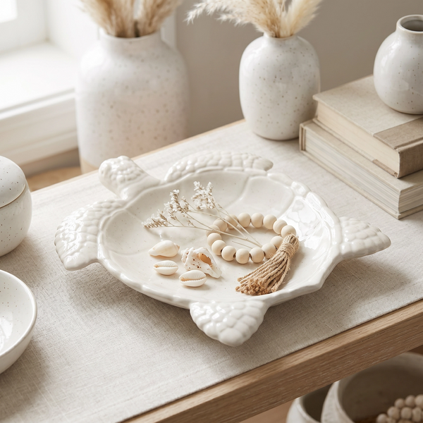 Cast Gypsum Sea Turtle Tray