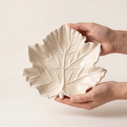 Cast Gypsum Maple Leaf Tray