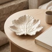 Cast Gypsum Maple Leaf Tray