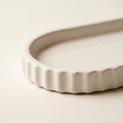 Scalloped Gypsum Oblong Catchall Tray