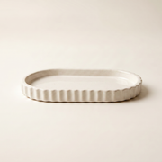 Scalloped Gypsum Oblong Catchall Tray