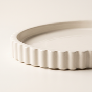 Scalloped Gypsum Oval Catchall Tray
