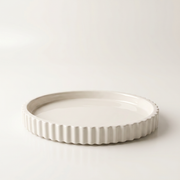 Scalloped Gypsum Oval Catchall Tray