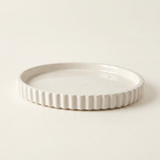 Scalloped Gypsum Oval Catchall Tray