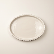 Scalloped Gypsum Oval Catchall Tray
