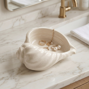 Gypsum White Shell-Form Catchall Bowl