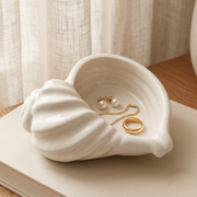 Gypsum White Shell-Form Catchall Bowl