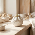 Gypsum Clam Shell Mini Planter