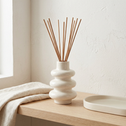 Stacked Bubble Gypsum White Vase