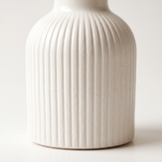 Ribbed Gypsum Bottle Vase