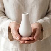 Hand-Cast Gypsum Milk Bottle Vase