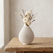Honeycomb Relief Gypsum Teardrop Vase