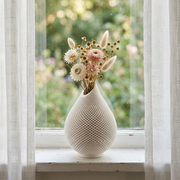 Honeycomb Relief Gypsum Teardrop Vase