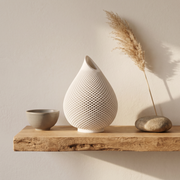Honeycomb Relief Gypsum Teardrop Vase