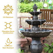 Three-Tier Tulip Outdoor Fountain