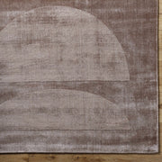 Taupe Geometric Arch Viscose Area Rug