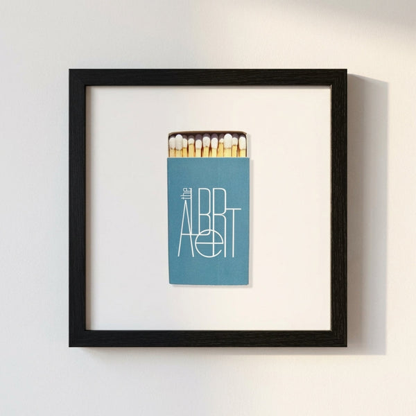 Matchbook Graphic Framed Print hung in a curated gallery wall arrangement