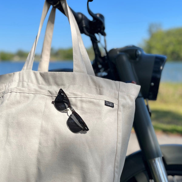 Organic Canvas Zip Tote Bag