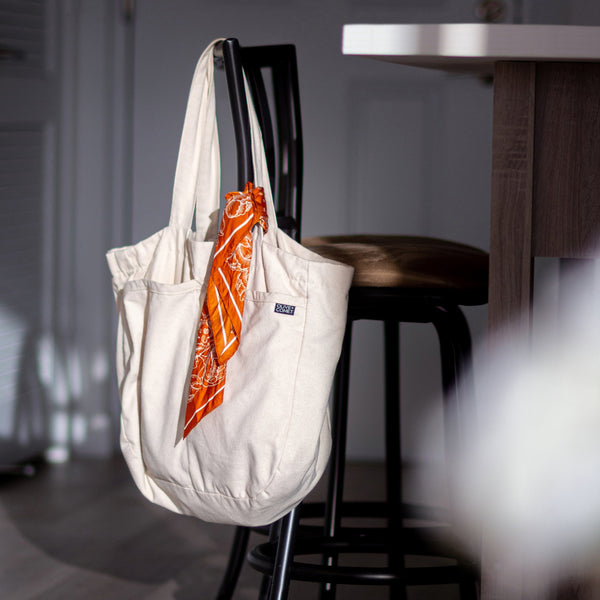 Organic Canvas Zip Tote Bag