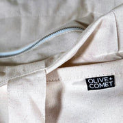 Organic Canvas Zip Tote Bag