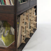 Laser-Cut Birch Vinyl Record Dividers — back and side profile detail