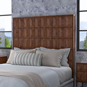 Geometric Panel Wood Headboard
