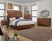 Geometric Panel Wood Headboard