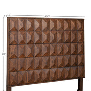 Geometric Panel Wood Headboard