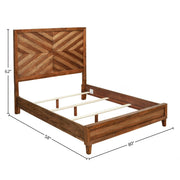 Chevron Wood-Grain Panel Bed