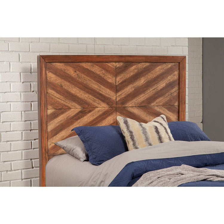 Chevron Wood-Grain Panel Headboard