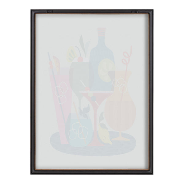 Mid-Century Cocktails Framed Glass Print — alternate colorway or set size option