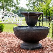 Two-Tier Polyresin Outdoor Fountain