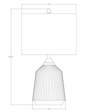 Fluted Ceramic Table Lamp — styled in a complete room vignette