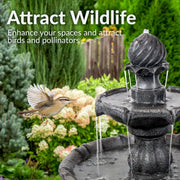 Two-Tier Solar Outdoor Water Fountain