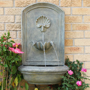 Polystone Shell-Spout Outdoor Wall Fountain