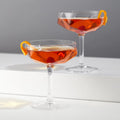 Faceted Crystal Coupe Glass Set