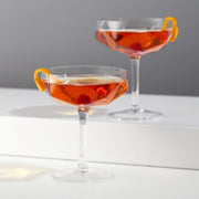 Faceted Crystal Coupe Glass Set