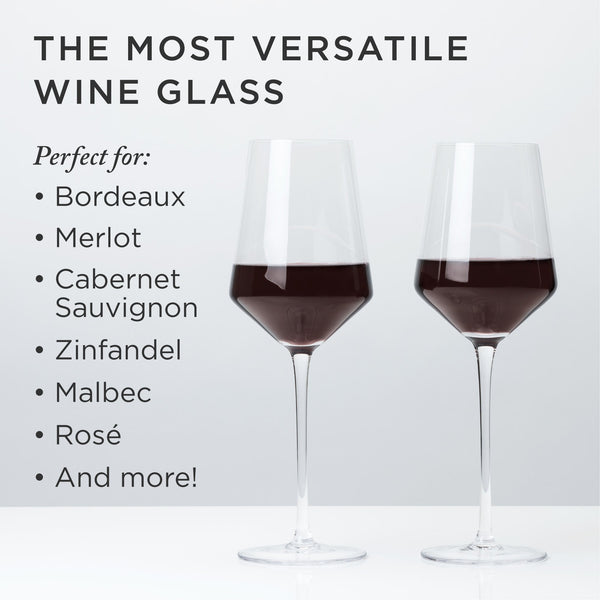 Angled Crystal Bordeaux Decanter Set