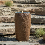 Polystone Cylinder LED Outdoor Fountain
