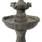 Solar Two-Tier Pineapple Garden Fountain