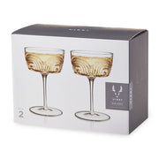 Art Deco Crystal Coupe Set