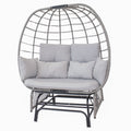Polyrattan Double Egg Glider Chair