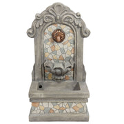 Mosaic Polyresin Outdoor Wall Fountain