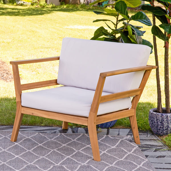 Acacia Wood Outdoor Club Armchair