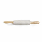 White Marble Rolling Pin with Wood Handles